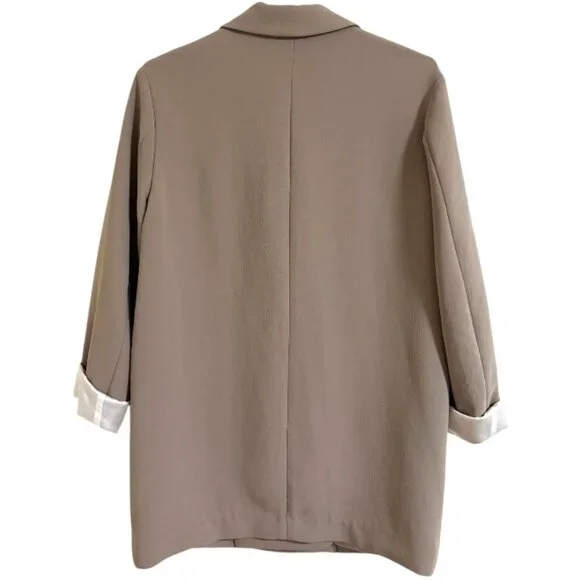 Aritzia Wilfred Cherrelle Taupe/Tan Blazer - Picture 6 of 9